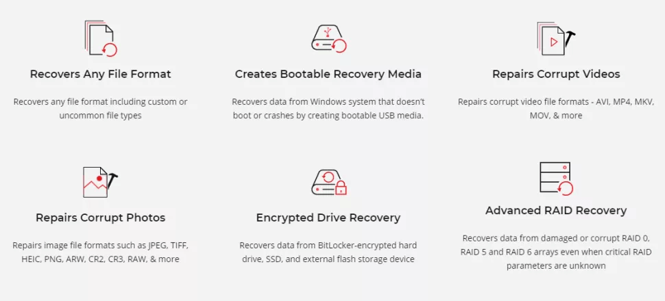 Stellar Data Recoveryの特徴